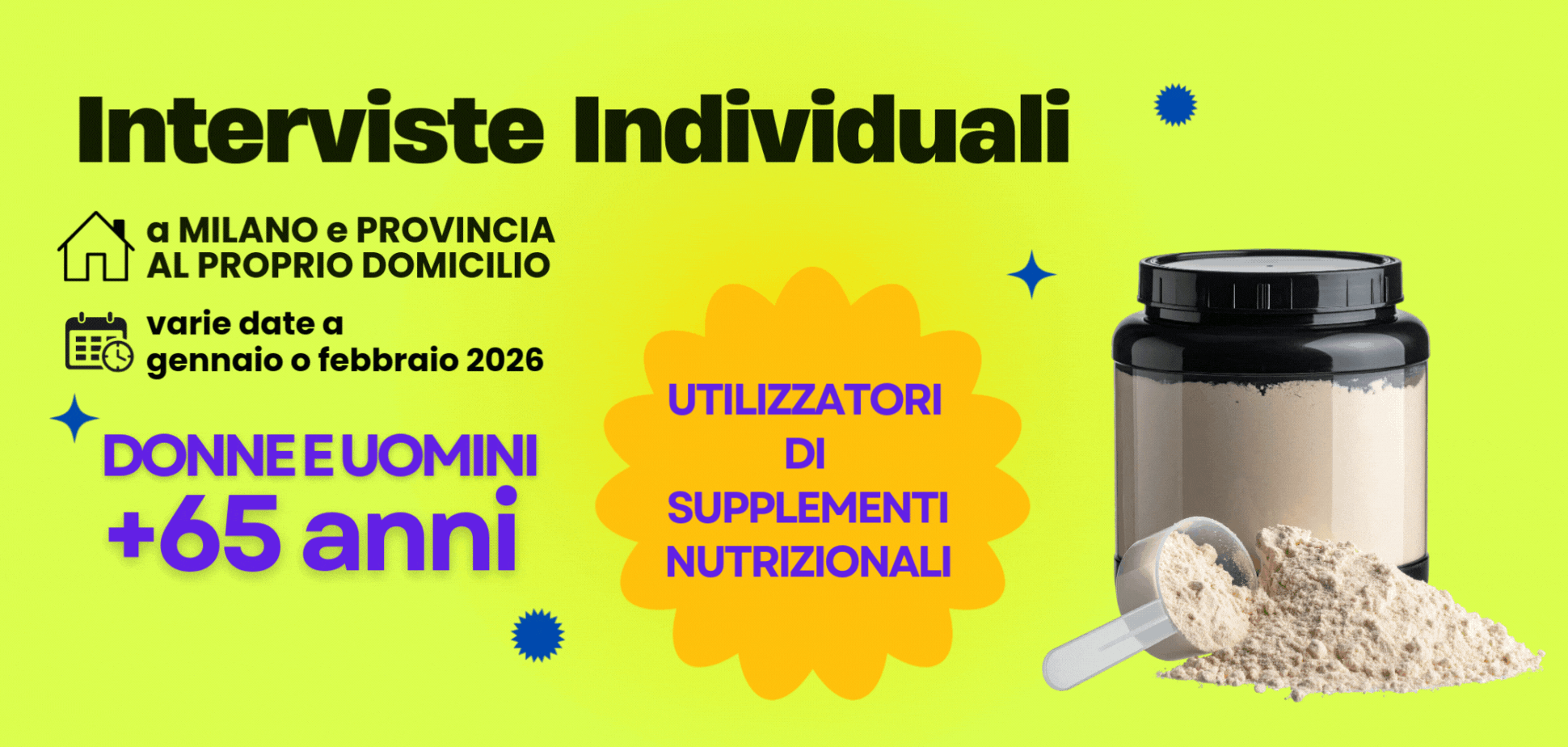 Donne e uomini +65 anni utilizzatori di supplementi nutrizionali