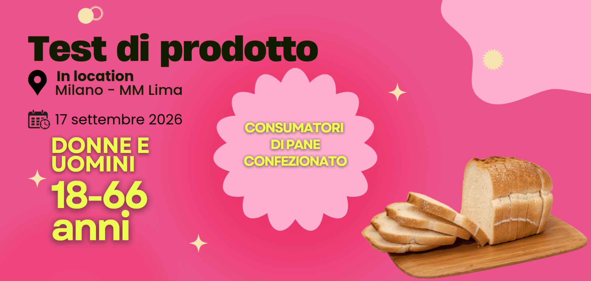 Donne e uomini 18-66 anni consumatori di pane confezionato
